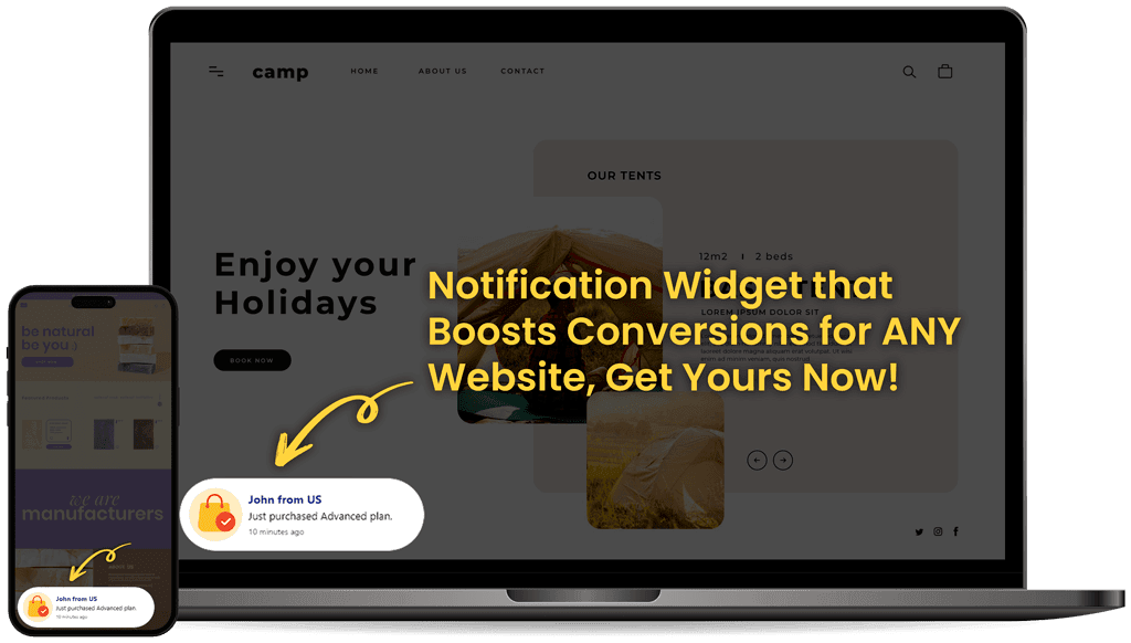 Convertioo social proof notification widgets