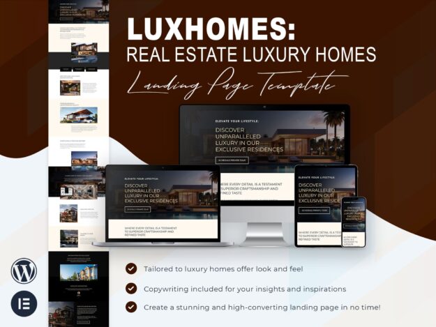 Luxhomes- Landing Page Template for Real Estate Luxury Homes