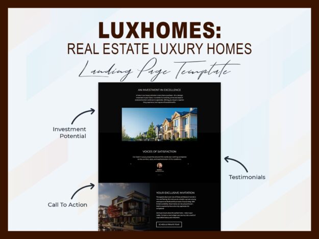 Luxhomes- Landing Page Template for Real Estate Luxury Homes