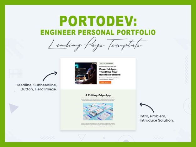 Landing Page Template for Engineer Personal Portfolio