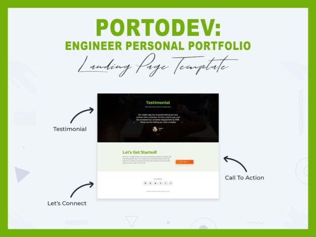 Landing Page Template for Engineer Personal Portfolio