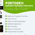 Landing Page Template for Engineer Personal Portfolio