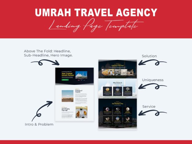 Umrah Travel Agency Landing Page Template