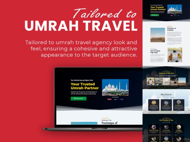 Umrah Travel Agency Landing Page Template