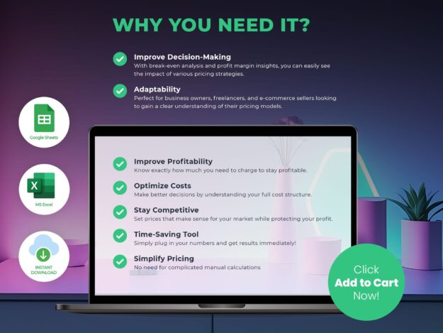 Product Pricing Spreadsheet Formula Calculator Google Sheets & Excel Product Pricing Spreadsheet Formula Calculator Google Sheets & Excel