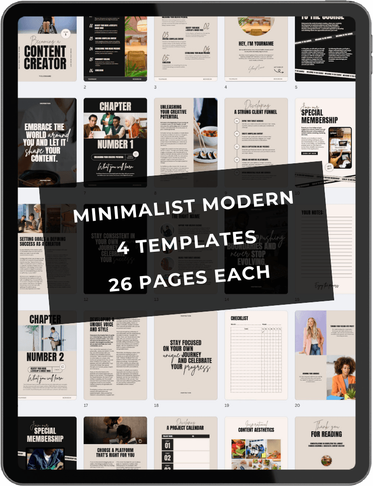 Minimalist Ebook Template Canva