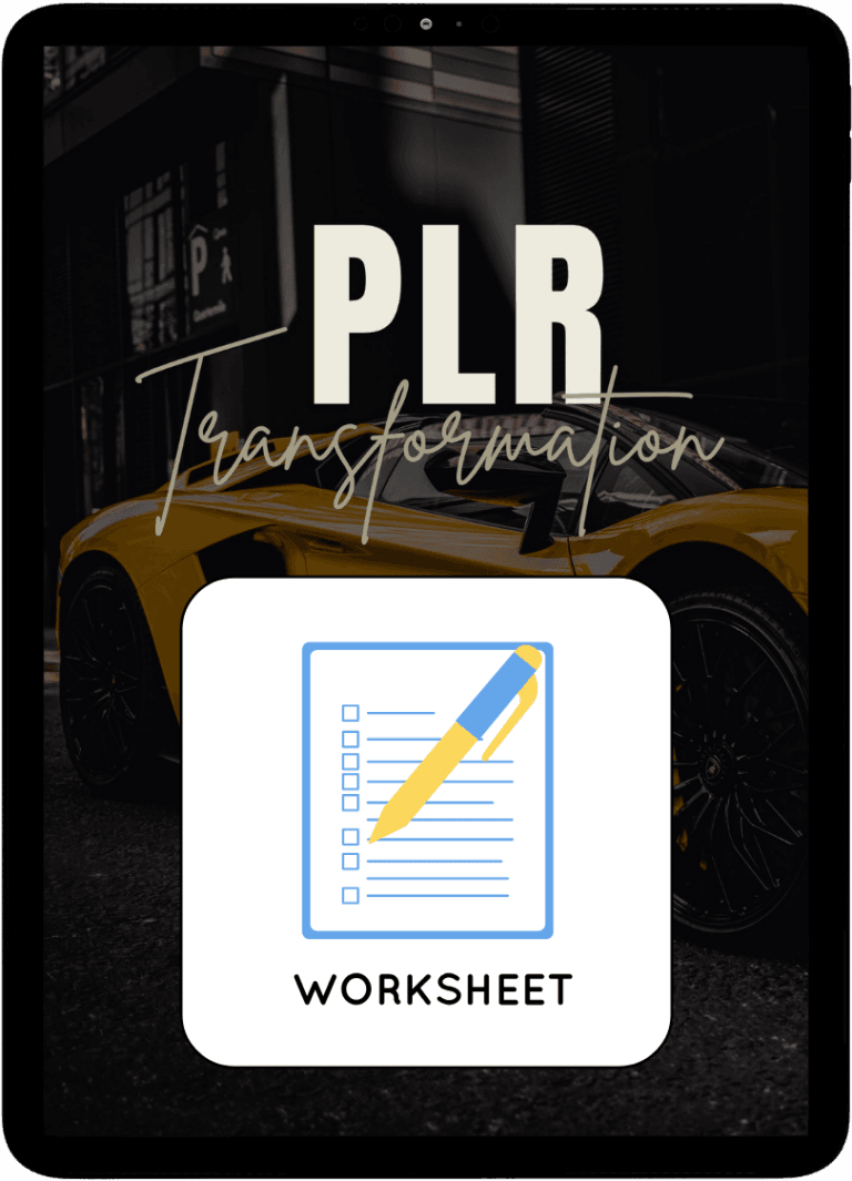 PLR Transformation Checklist Worksheets