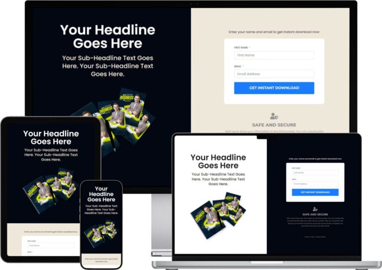 Elementor Lead Magnum Landing Page Template for List Building
